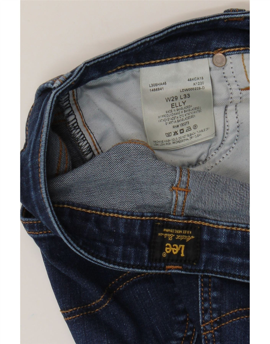 Damskie jeansy Lee Elly Slim W29 L30 Niebieskie bawełniane