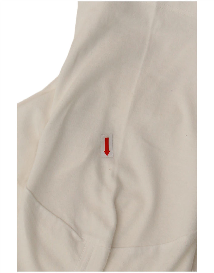 Męski T-shirt NIKE o sportowym kroju, mały, biały, bawełniany