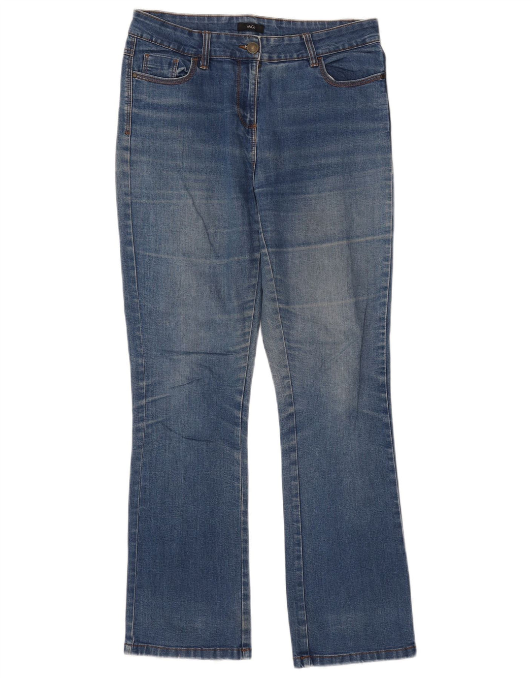 Damskie jeansy Bootcut M&Co UK 10 Small W32 L31 Niebieska bawełna