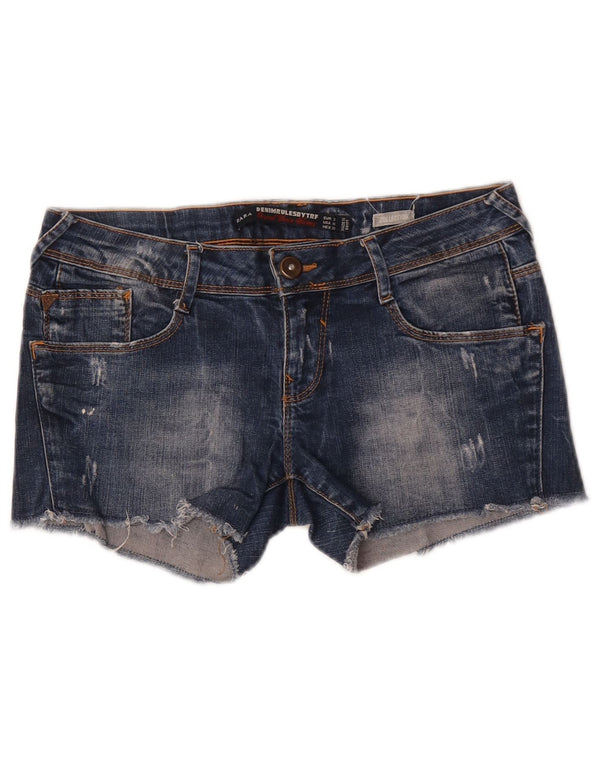 Damskie spodenki jeansowe Zara w trudnej sytuacji EU 38 Small W28 niebieskie