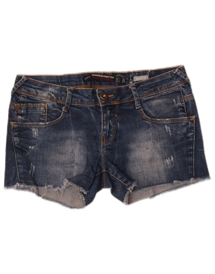 Damskie spodenki jeansowe Zara w trudnej sytuacji EU 38 Small W28 niebieskie