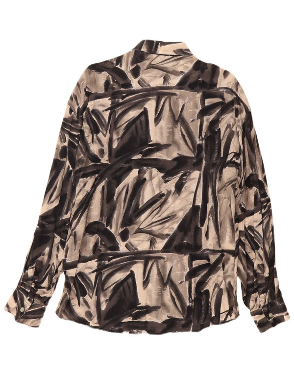 Koszula męska w stylu vintage w abstrakcyjny wzór, duża, szara