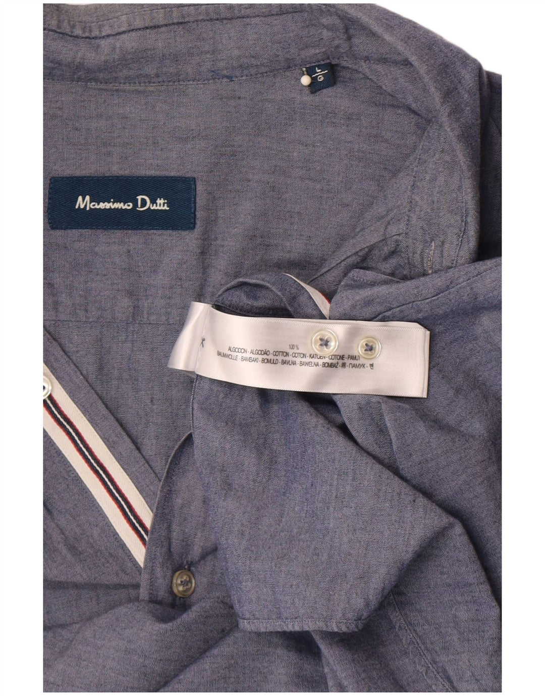 Koszula męska Massimo Dutti, duża, szara, bawełniana