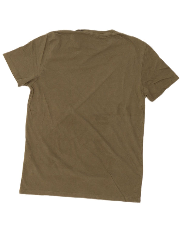 T-shirt męski JACK & JONES, bawełniany, średni khaki
