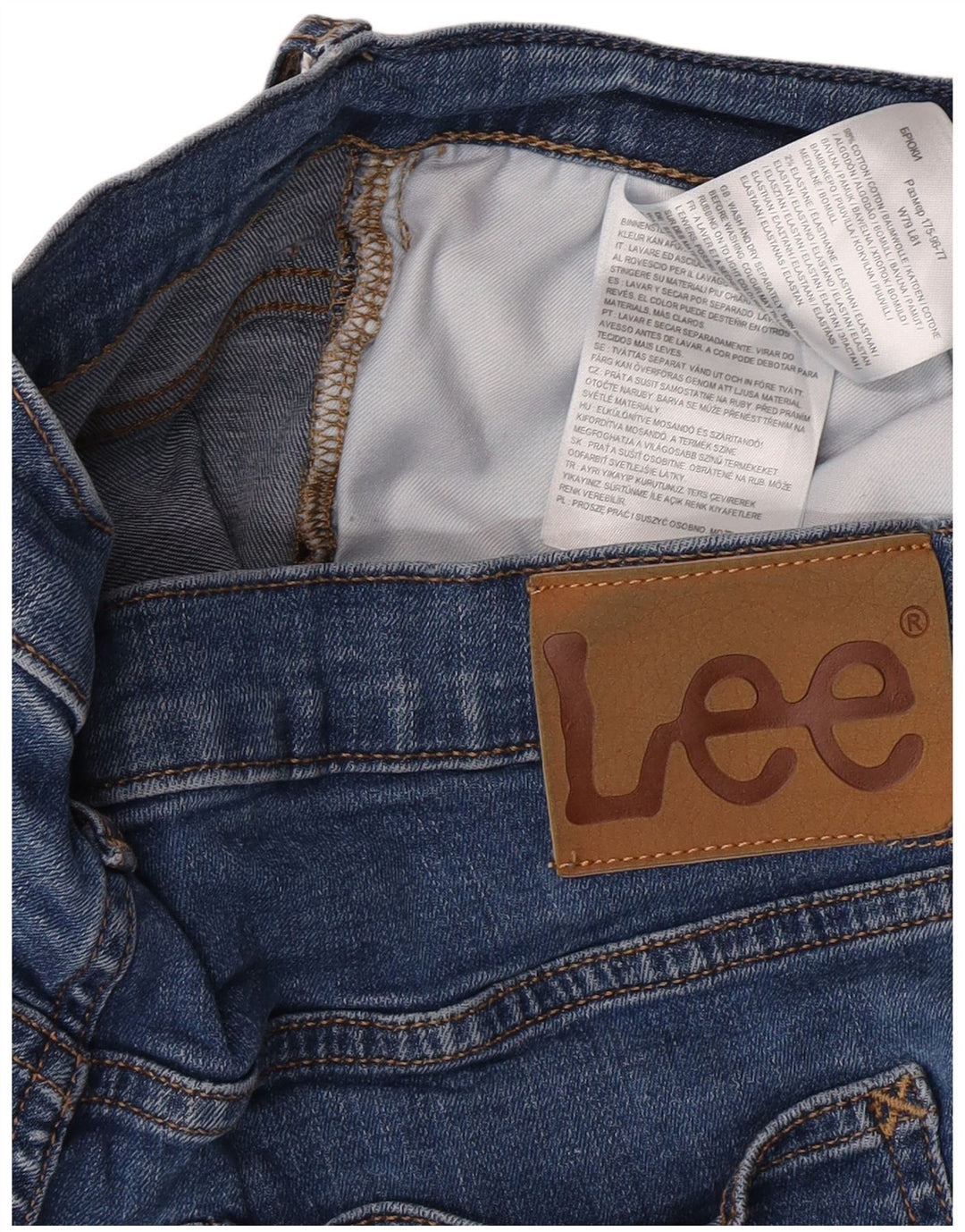 Damskie jeansy Lee Luke Slim W31 L32 Niebieskie bawełniane