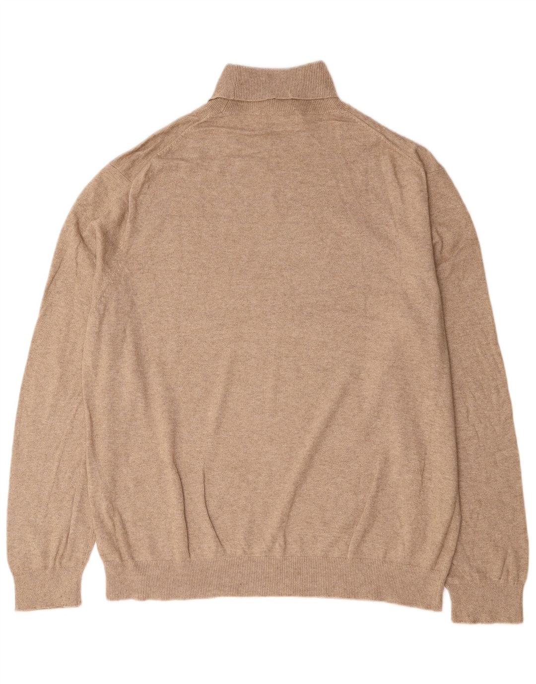 Marks & Spencer Męski sweter z golfem XL, beżowa wiskoza