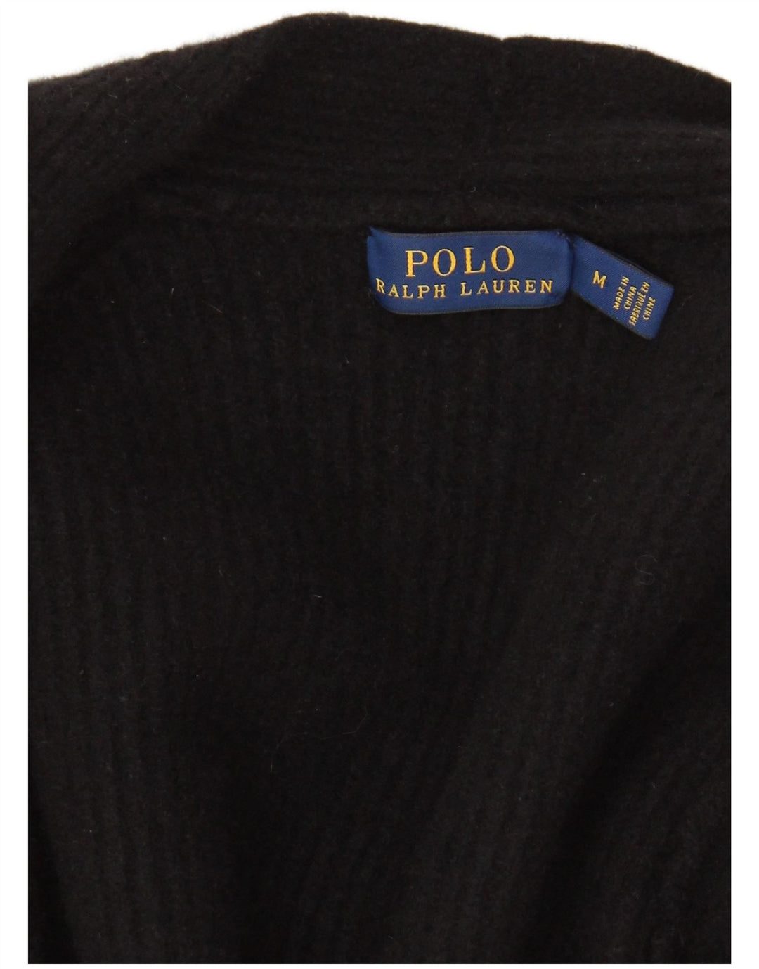 POLO RALPH LAUREN Damski sweter o przedłużonym kroju, UK 12, średni czarny