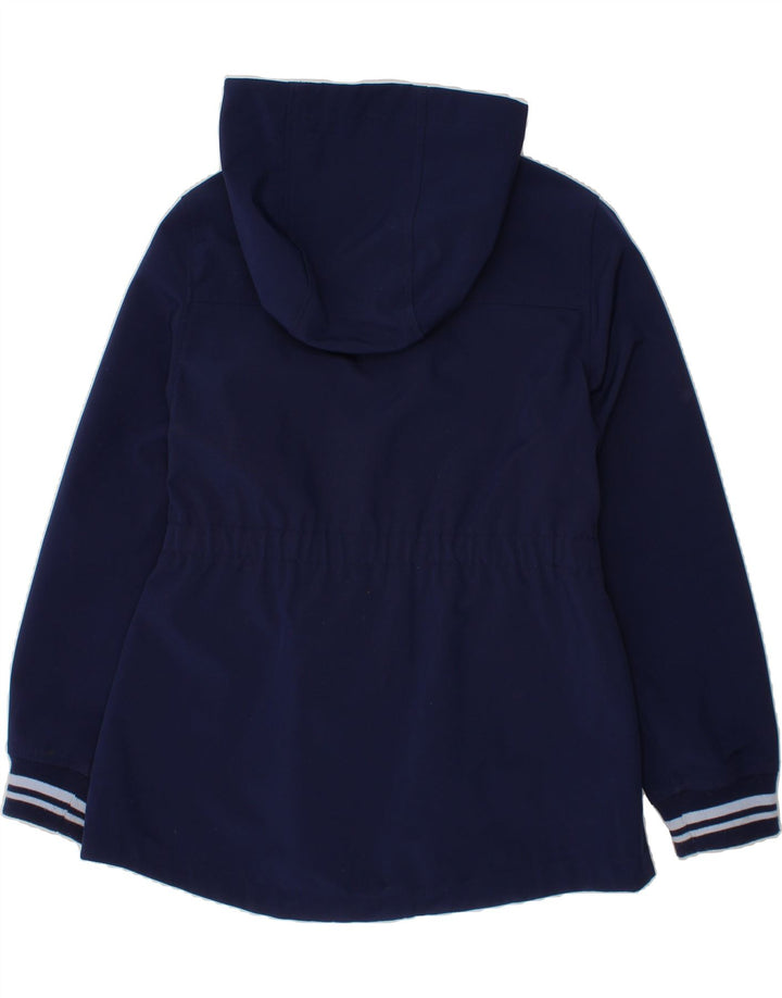 MICHAEL KORS Girls Hooded Rain Jacket 10-11 Years Navy Blue Polyester Vintage Michael Kors and Second-Hand Michael Kors from Messina Hembry 