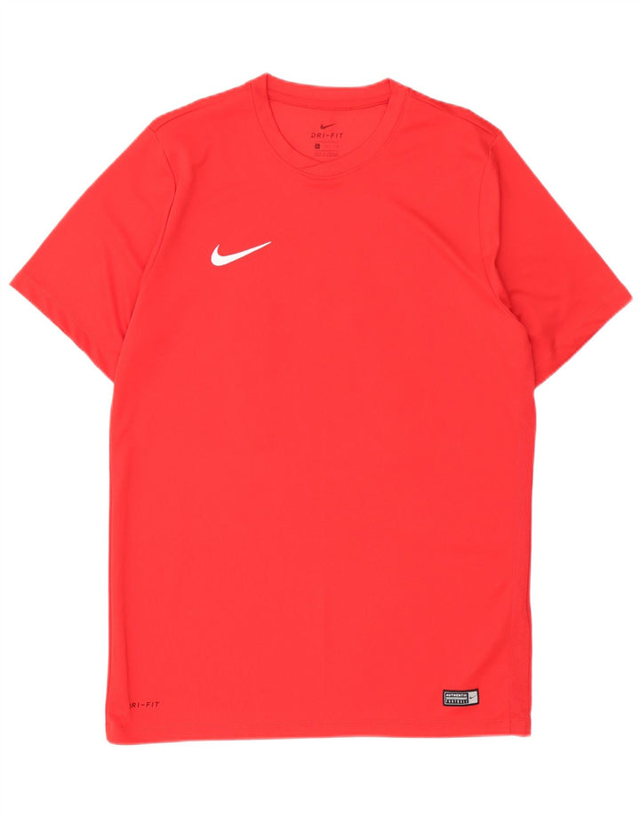 Męski T-shirt NIKE Dri Fit z grafiką, duży, czerwony, poliester