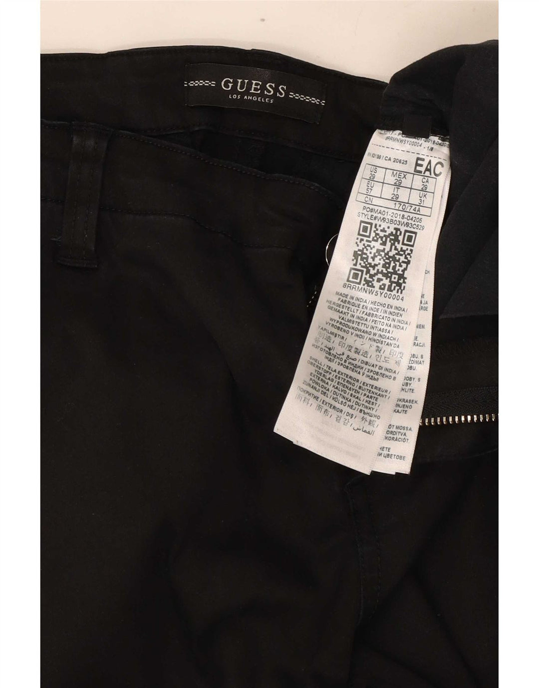 Damskie spodnie Chino Guess W31 L29 Czarne z Lyocellu