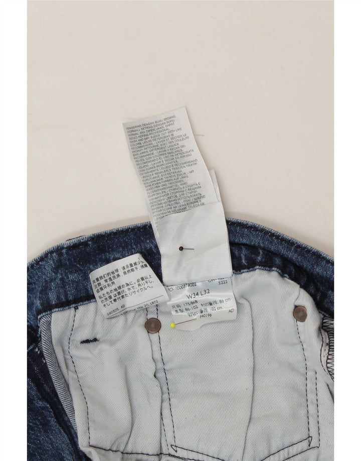 LEVI'S Mens Slim Jeans  W34 L32 Blue Cotton Vintage Levi's and Second-Hand Levi's from Messina Hembry 