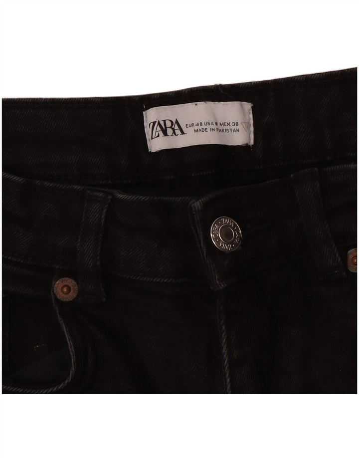 Krótkie jeansy damskie Zara EU 40 Medium W30 L24 czarne