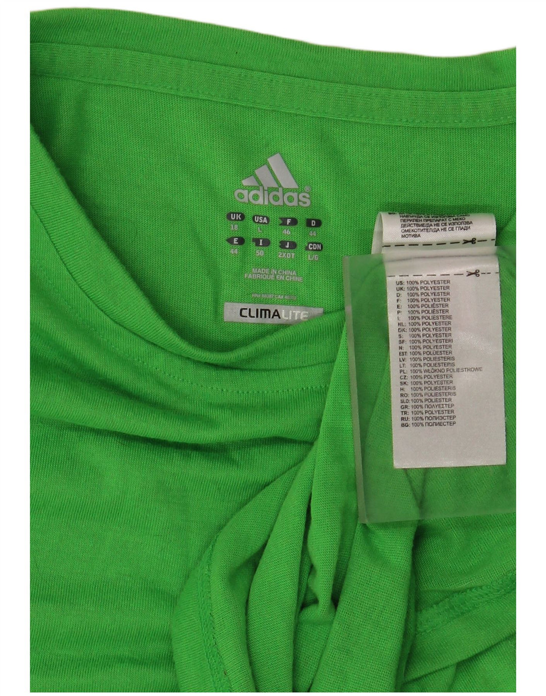 Damska koszulka ADIDAS Climalite Top UK 18 XL Zielony poliester