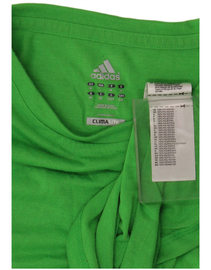 Damska koszulka ADIDAS Climalite Top UK 18 XL Zielony poliester