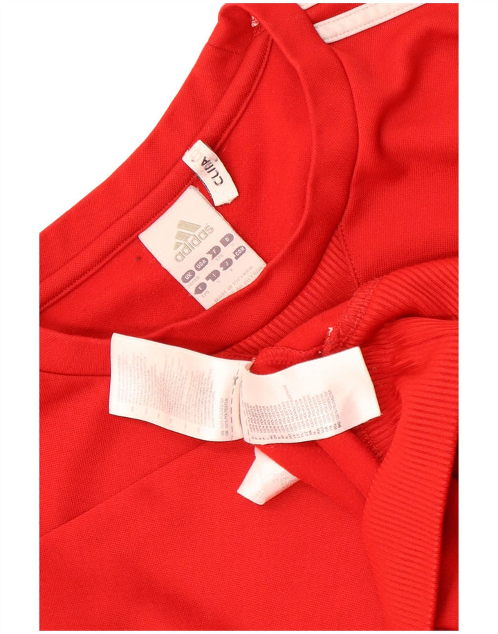 Adidas Męska bluza Climawarm Jumper UK 38/40 Średni czerwony poliester