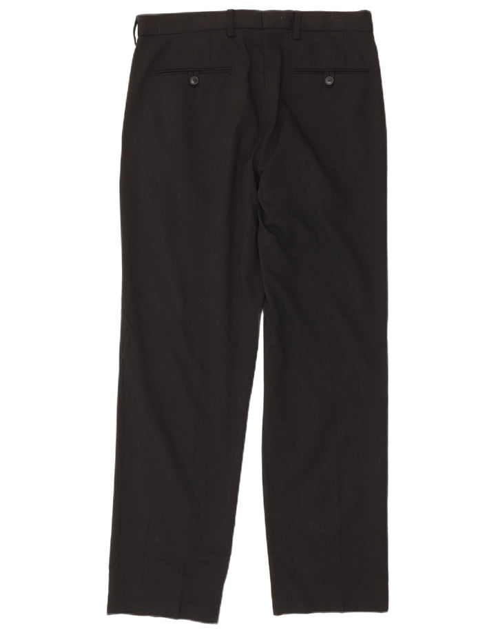 Damskie spodnie garniturowe Marks & Spencer Straight Regular W32 L31 Czarne
