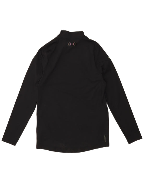 Męski top UNDER ARMOUR Cold Gear z długim rękawem, mały, czarny poliester