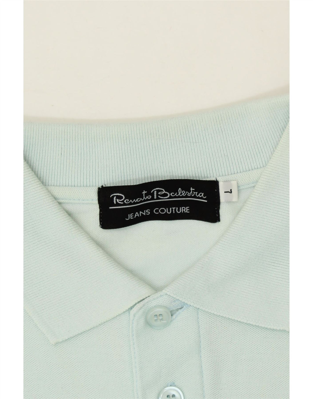 RENATO BALESTRA Mens Polo Shirt Large Blue Cotton Vintage Renato Balestra and Second-Hand Renato Balestra from Messina Hembry 