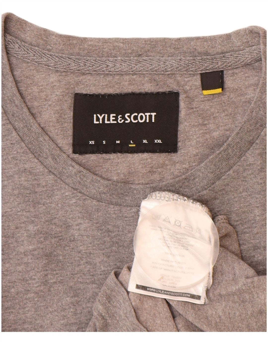Męski T-shirt Lyle & Scott, duży, szary, bawełniany