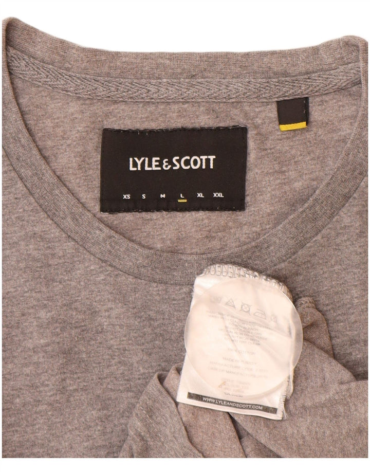 Męski T-shirt Lyle & Scott, duży, szary, bawełniany