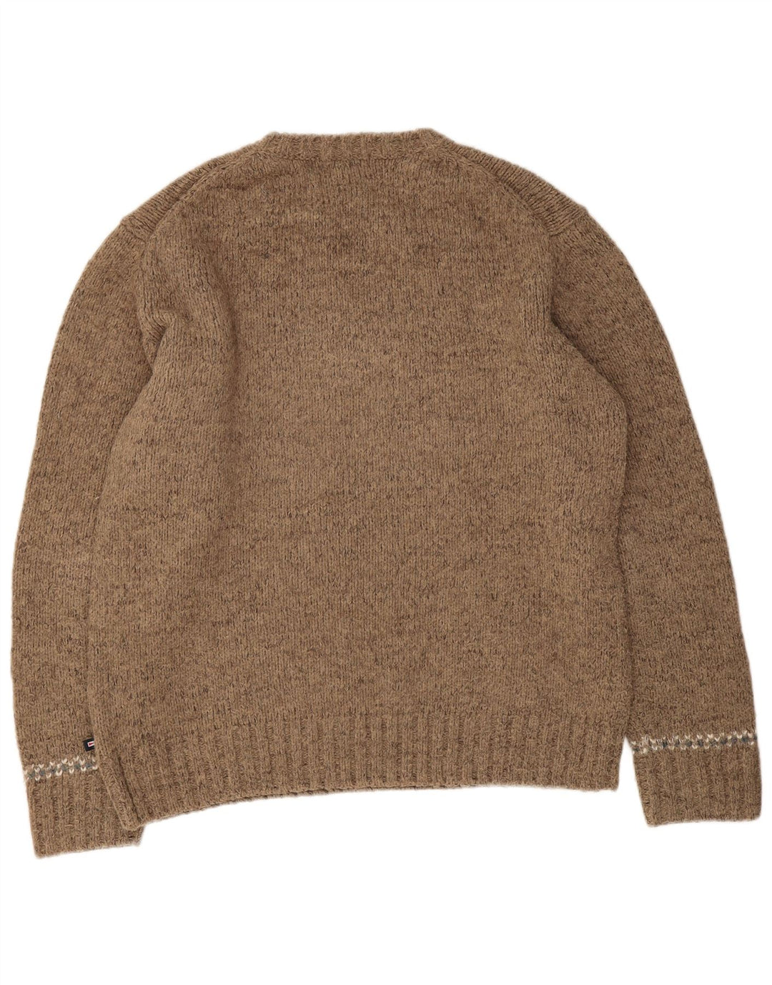Marks & Spencer Męski sweter z okrągłym dekoltem w kolorze niebieskim, duży, brązowy