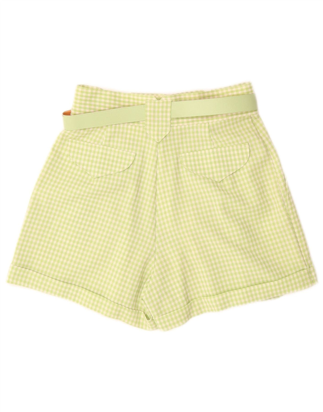 Damskie spodenki chino z wysokim stanem PIMKIE IT 44 Medium W26 Green Gingham