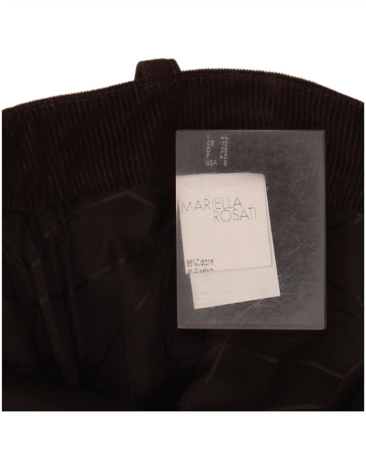 MARIELLA ROSATI Damska sztruksowa spódnica Maxi UK 12 Średnia W32 Brązowa bawełna