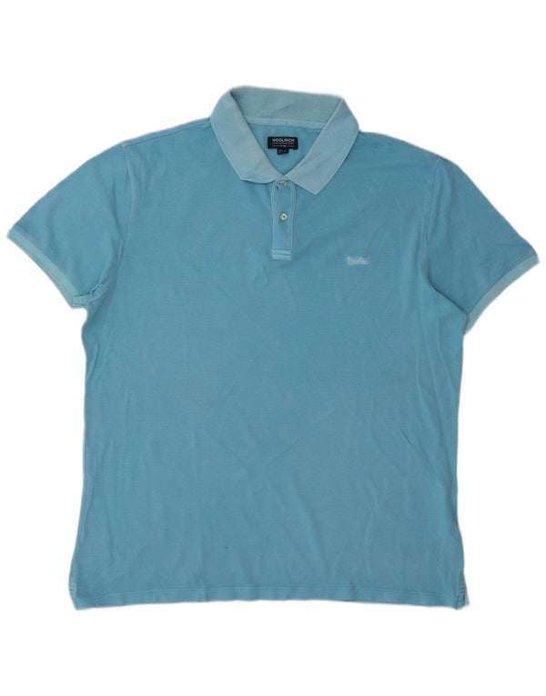 Męska koszulka polo Woolrich 2XL, niebieska, bawełniana