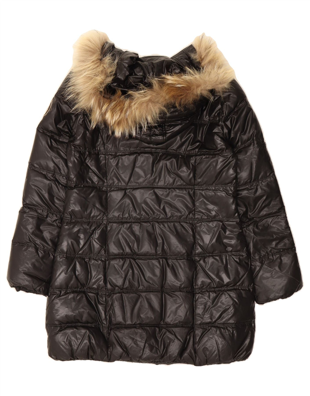 JEEP Womens Hooded Padded Coat UK 12 Medium Black Polyester Vintage Jeep and Second-Hand Jeep from Messina Hembry 