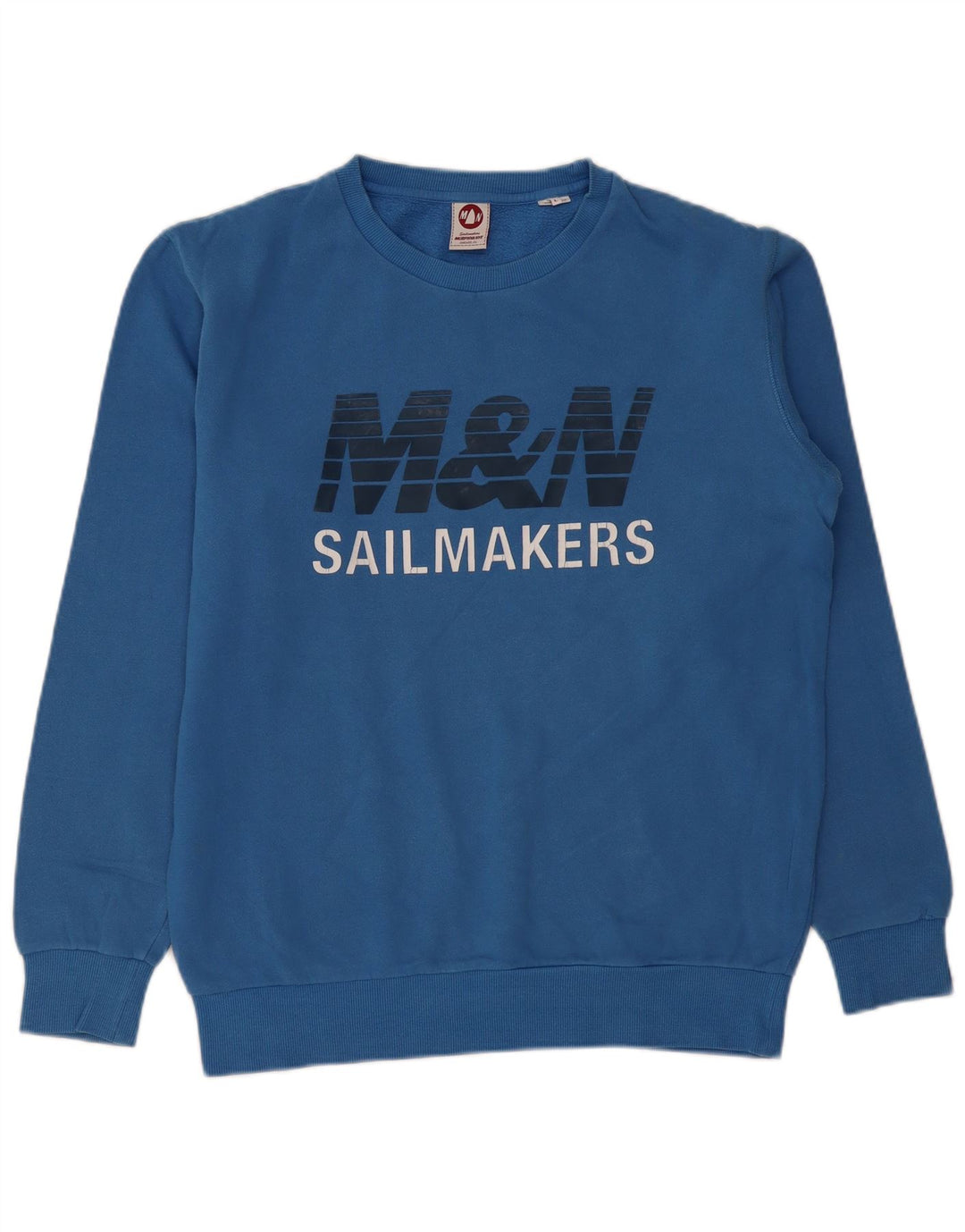 MURPHY & NYE Męski sweter z grafiką Sailmakers, duży, niebieski