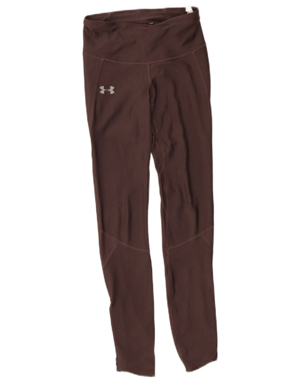 Damskie legginsy Under Armour Heat Gear UK 4 XS, brązowy poliester