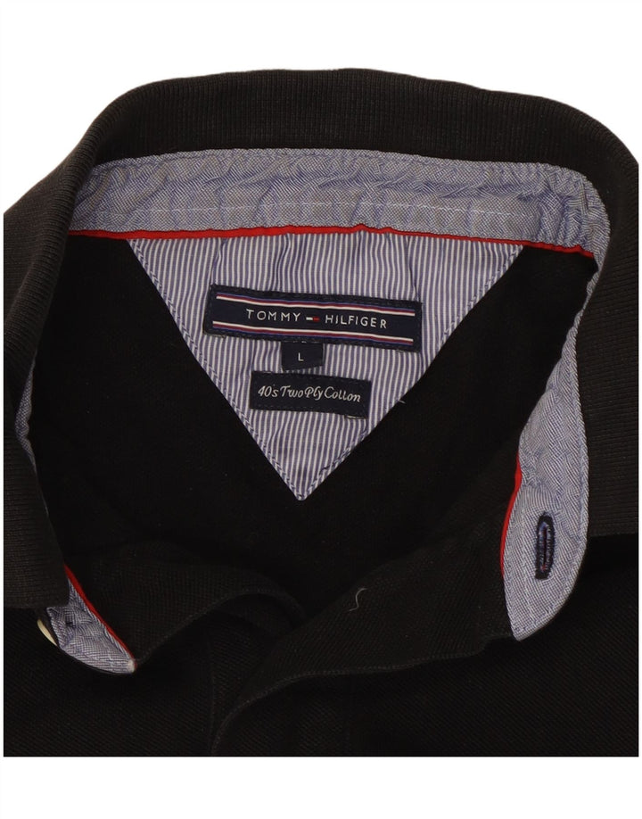 Męska koszulka polo Tommy Hilfiger, duża, czarna
