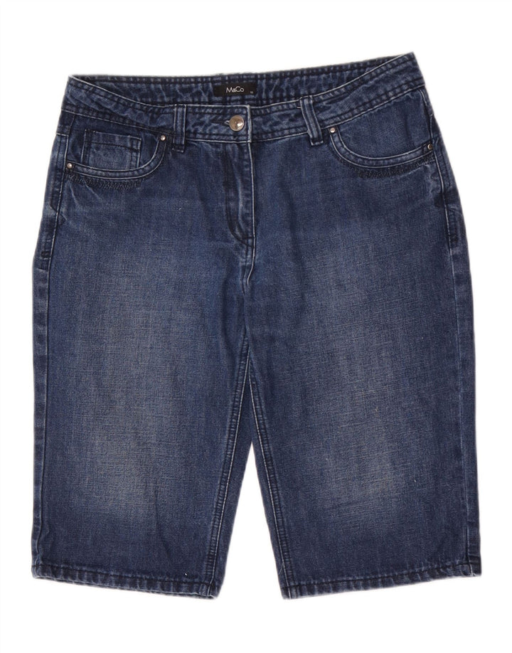 Damskie spodenki jeansowe M&CO US 10, duże, W32, niebieska bawełna