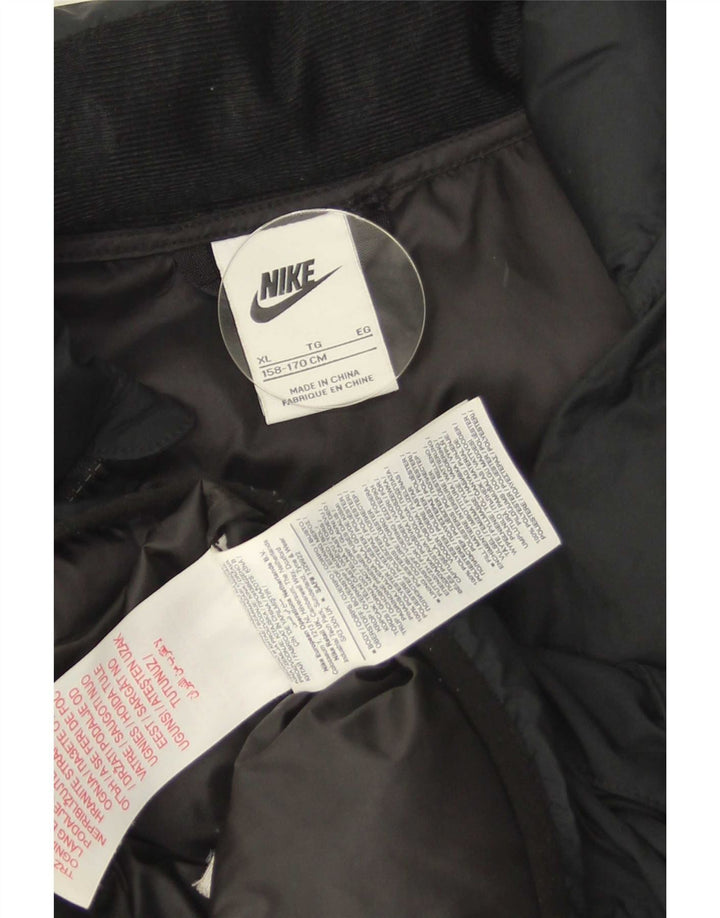 Chłopięca wyściełana kamizelka Nike 13-14 lat XL, czarny poliester