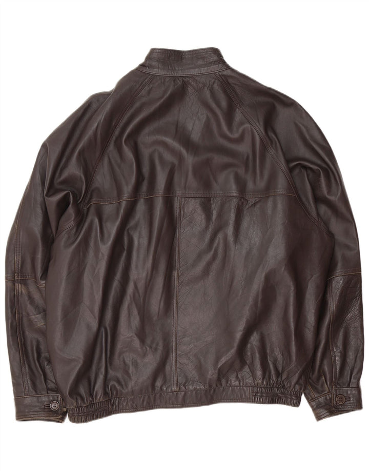 Vintage męska kurtka skórzana IT 62 4XL czarna