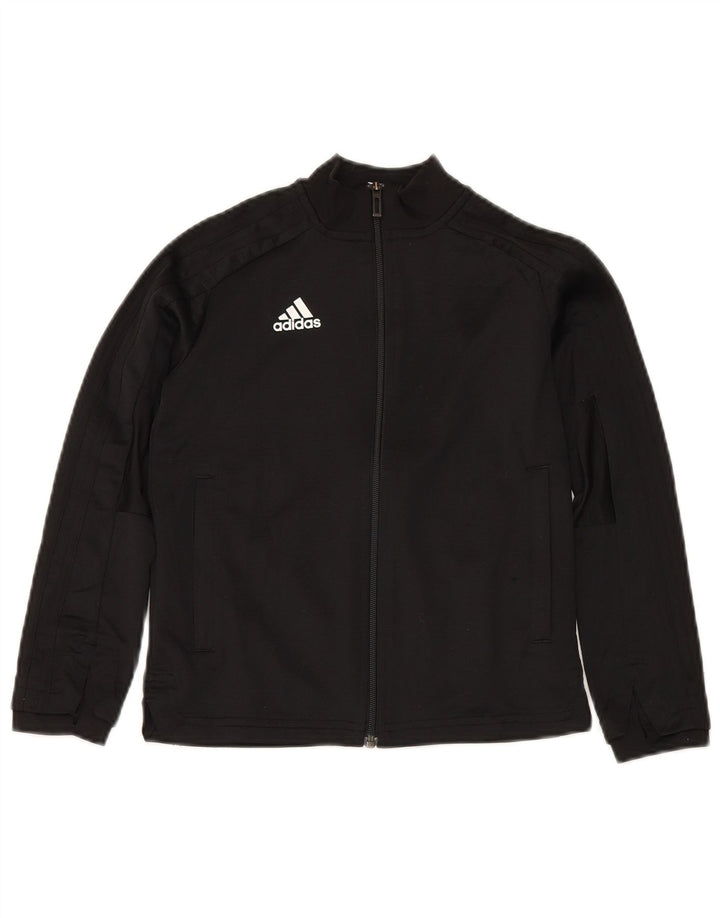 Adidas Chłopięca Dresowa Kurtka Top 7-8 Lat Czarny Poliester