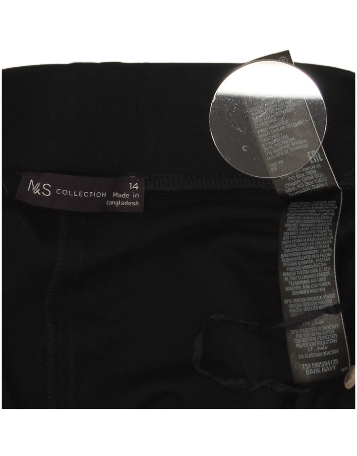 Legginsy damskie Marks & Spencer UK 14, duże, granatowe, wiskozowe