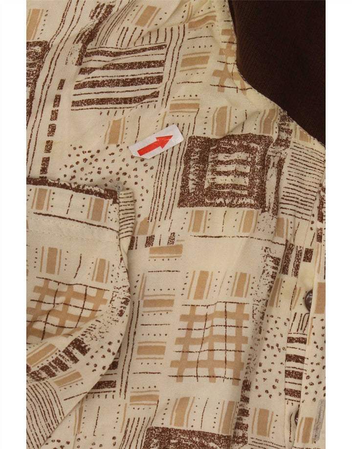 Męska koszulka polo Vintage XL w kolorze beżowej wiskozy