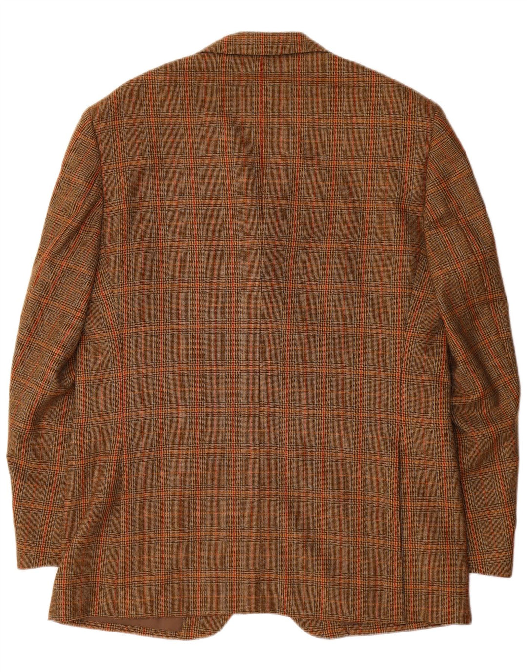 Vintage męska marynarka zapinana na 3 guziki IT 52 XL, brązowa wełniana kratka