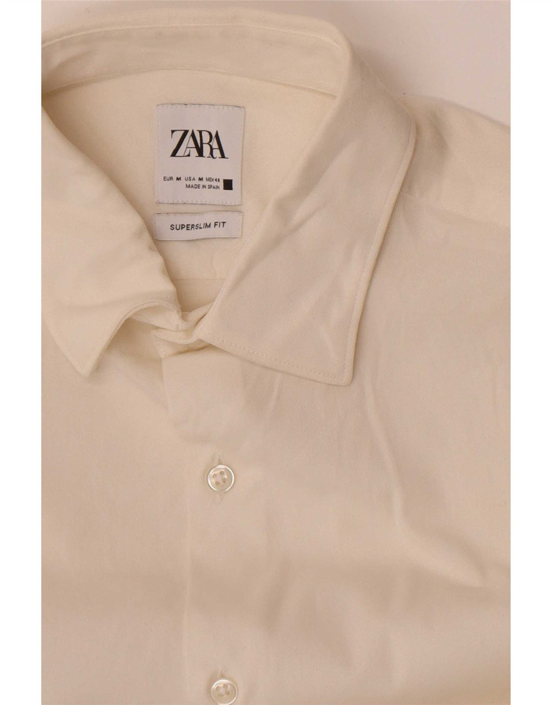 Męska koszula Super Slim Fit Zara w kolorze złamanej bieli