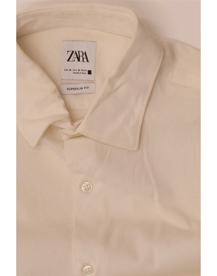 Męska koszula Super Slim Fit Zara w kolorze złamanej bieli