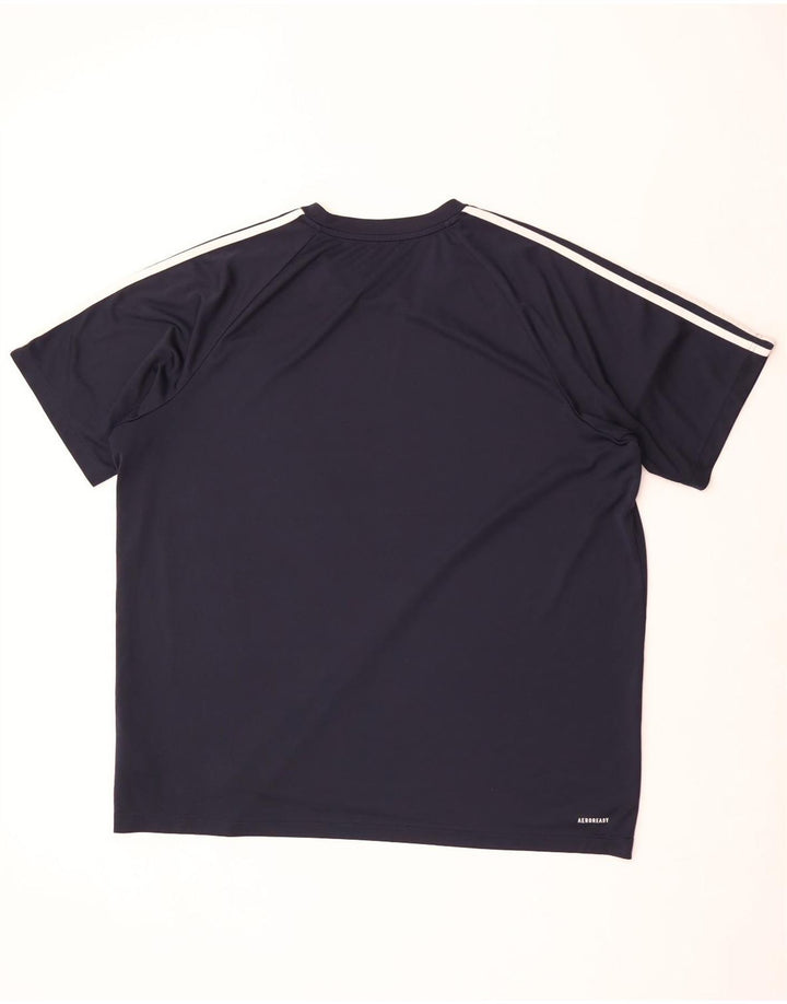 T-shirt męski Adidas Aeroready Top 2XL granatowy poliester
