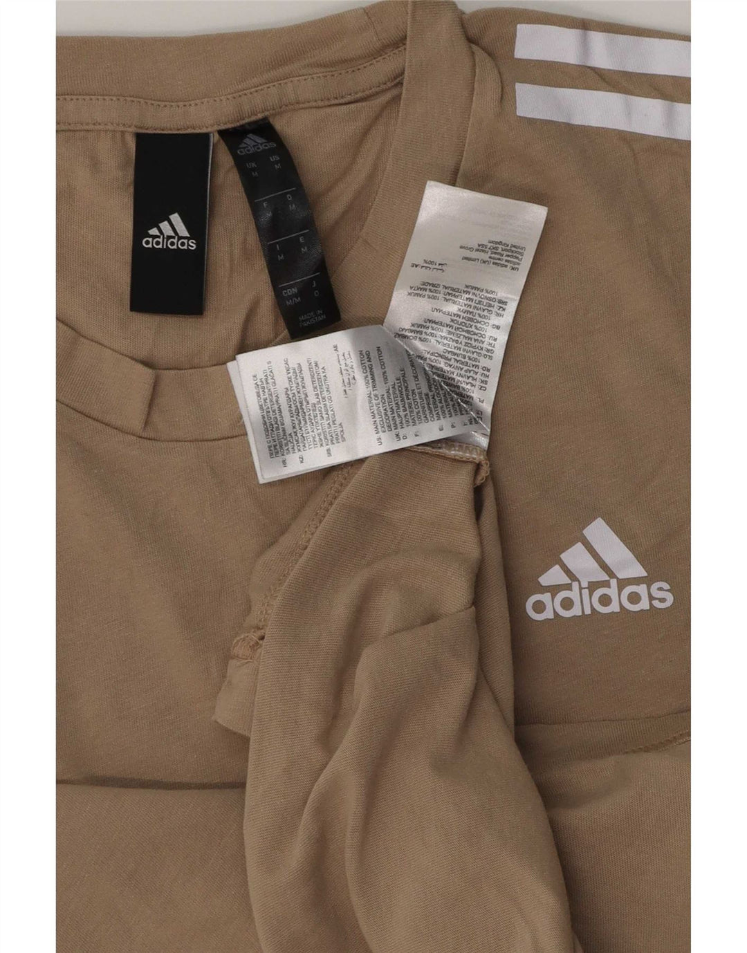 Adidas Męska koszulka Top Medium Beżowa Bawełna