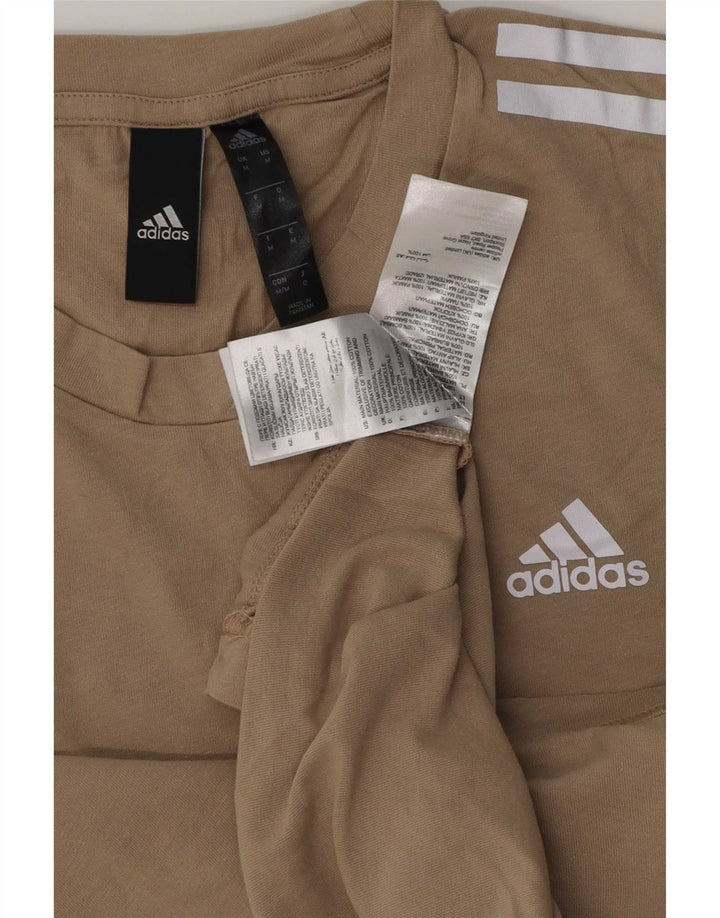 Adidas Męska koszulka Top Medium Beżowa Bawełna