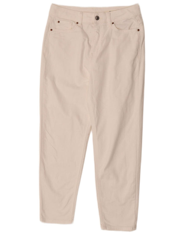 Marks & Spencer Damskie Krótkie Jeansy UK 10 Małe W28 L25 Beżowa Bawełna