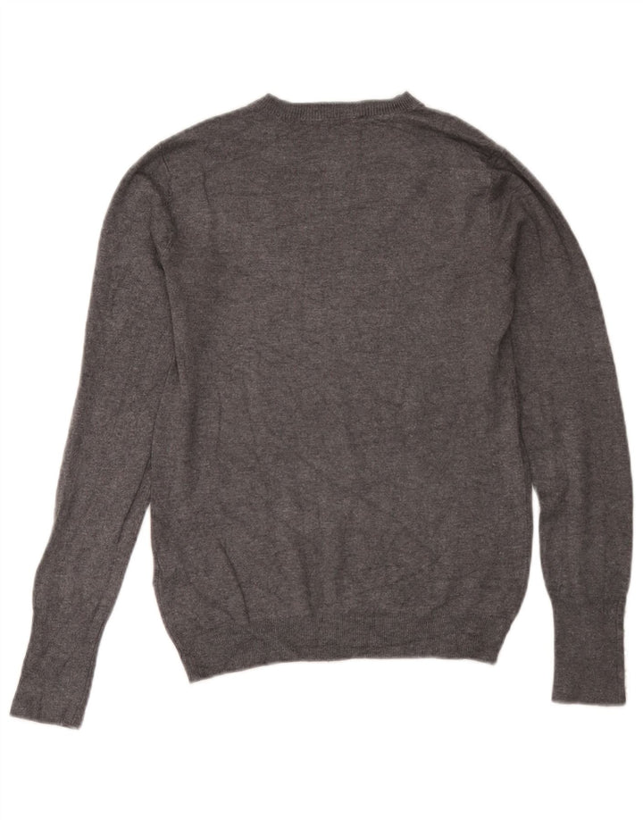 Sweter damski Zara z okrągłym dekoltem UK 12, średnioszara wiskoza