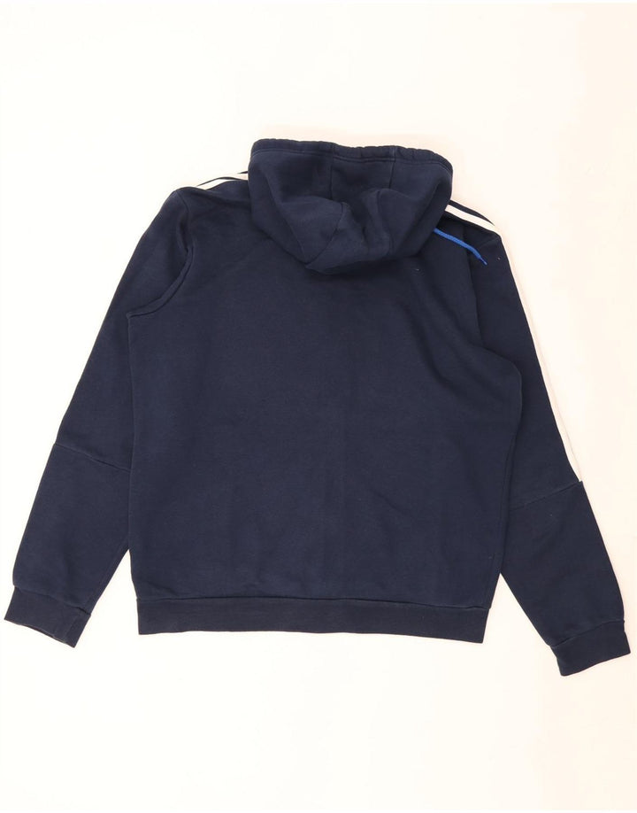 Adidas Męski sweter z kapturem i zamkiem błyskawicznym, duży, granatowy