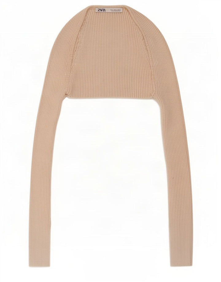 Top damski bolerko Zara UK 8 Small Beżowa wiskoza