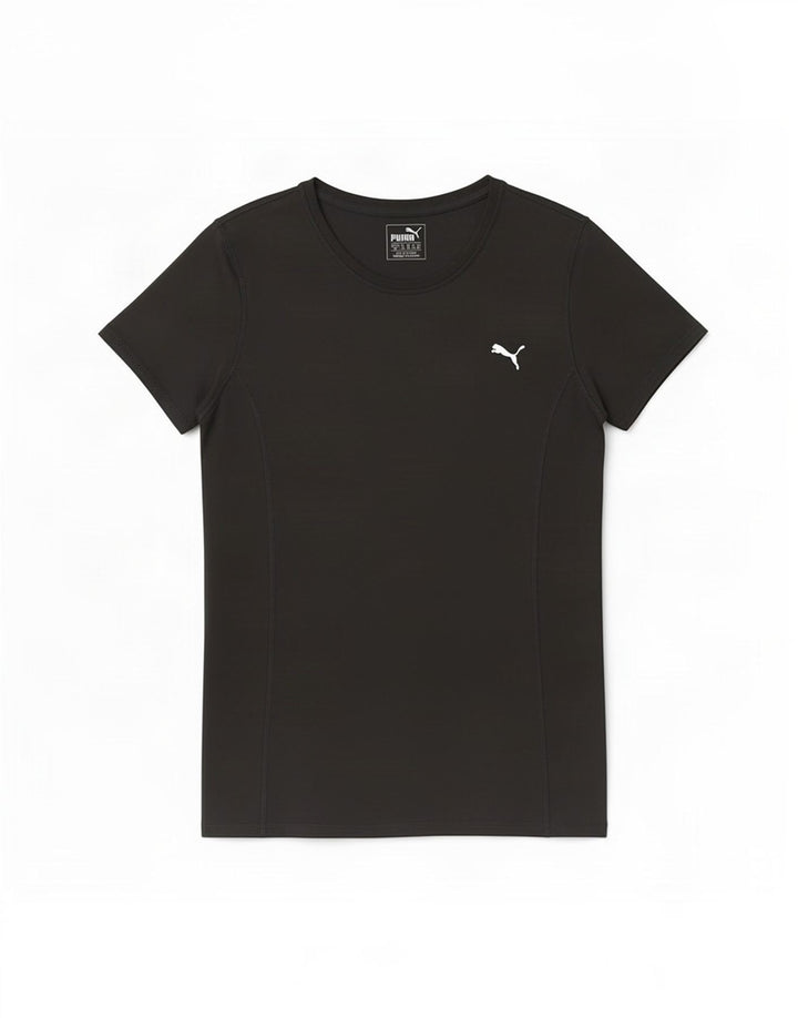 T-shirt damski Puma Top UK 10, mały, czarny poliester
