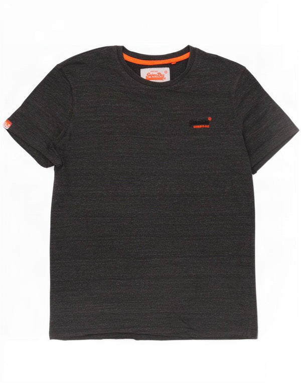 Superdry Mens T-Shirt Top Small Grey Flecked